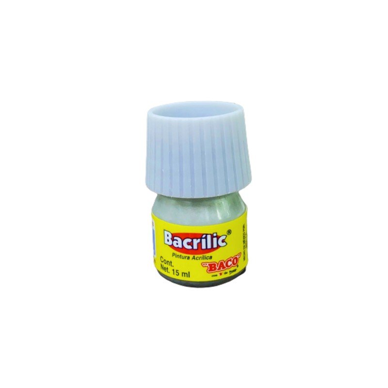 PINTURA BACO ACRILICA PLATA METALICO 370 15 ML