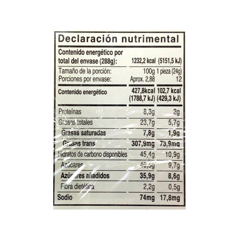 CHOCOLATE WINKY DE LA ROSA C/12 PIEZAS