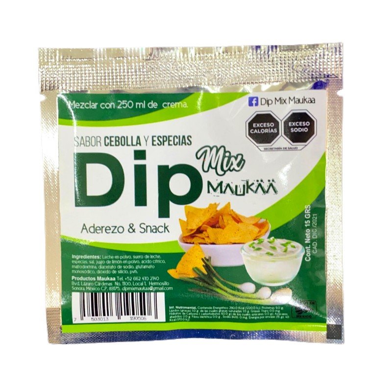 DIP MIX CEBOLLA Y ESPECIAS 15 GRAMOS