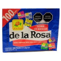 CHICLE DE LA ROSA 4'S C/100...