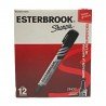 MARCADOR ESTERBROOK NEGRO C/12 PIEZAS