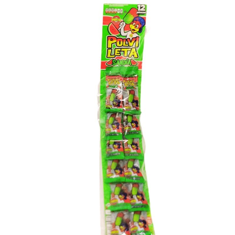 PALETA POLVILETA SANDIA PAVITO C/12 PIEZAS